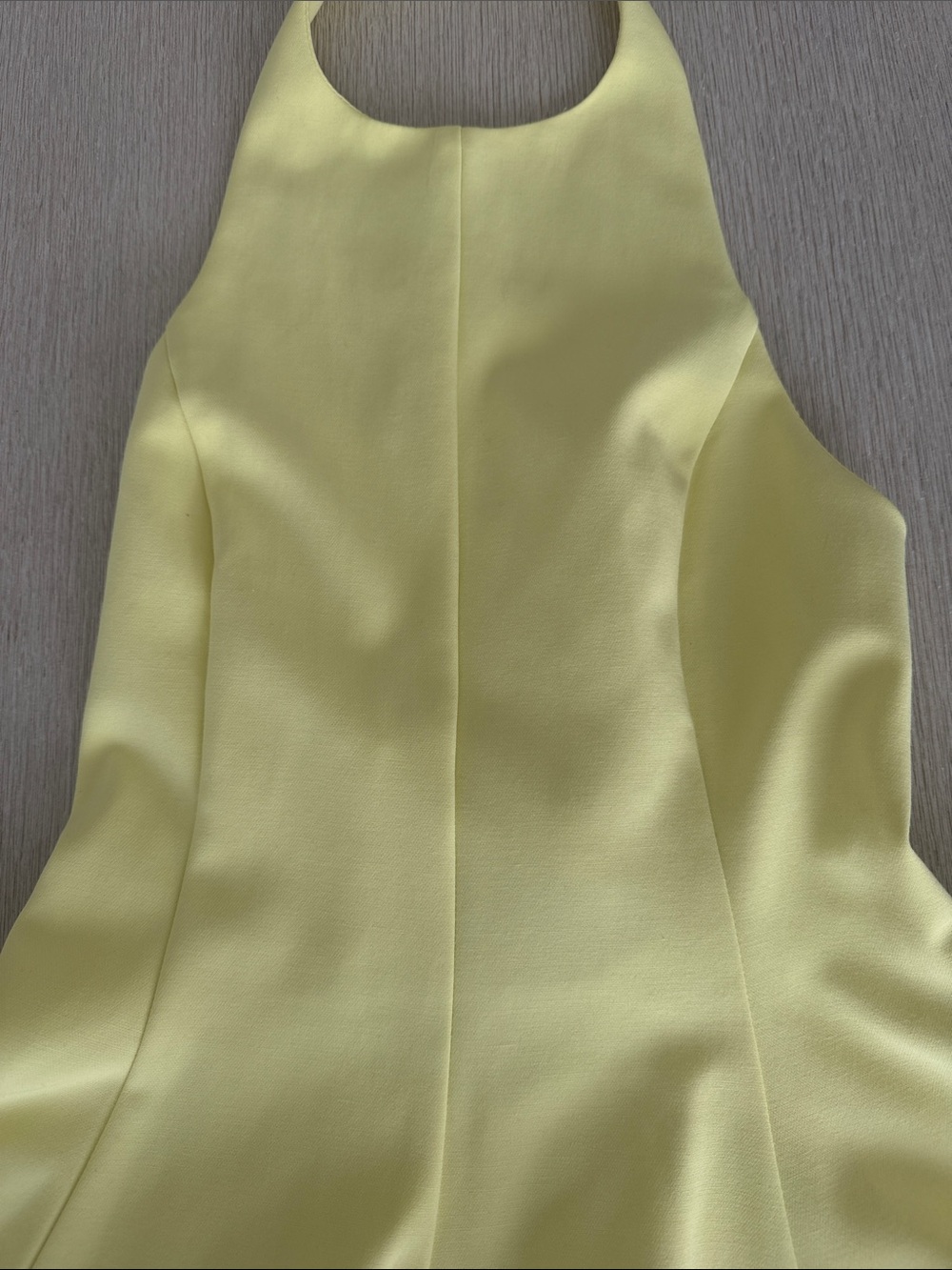 Zara Pale Yellow Halter Peplum Camisole - Picture 5 of 15